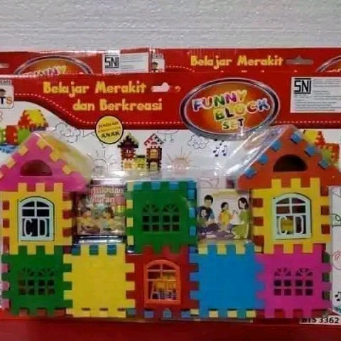 MAINAN EDUKASI PUZZLE FUNJY BLOCK SET BTS 3362