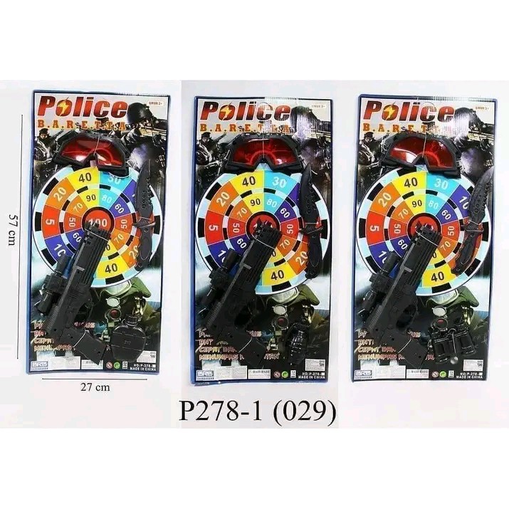 MAINAN PISTOL SENAPAN POLICE BARETTA P 278-1