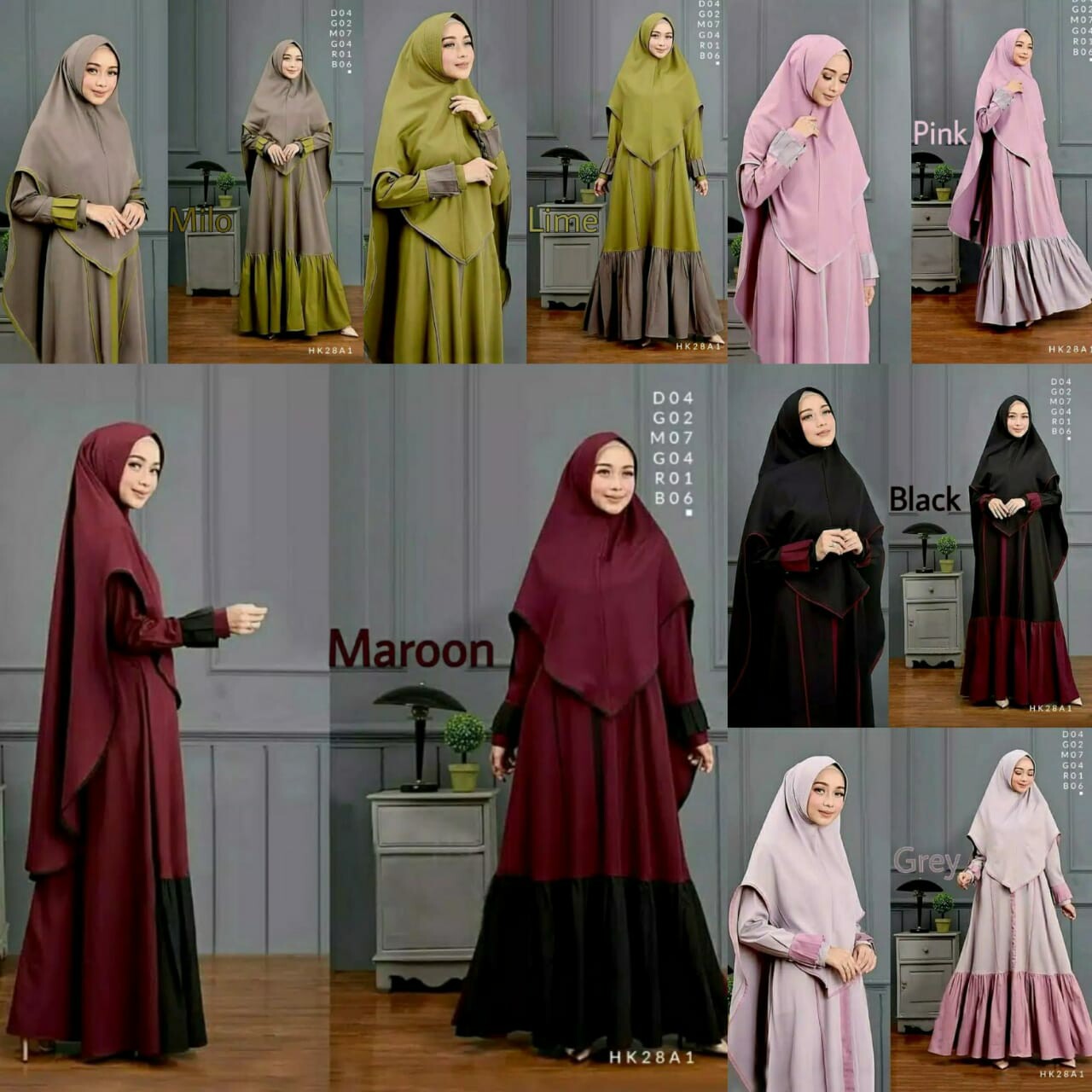 MARON-HIJAN PAKAIAN DEWASA WANITA MURAH