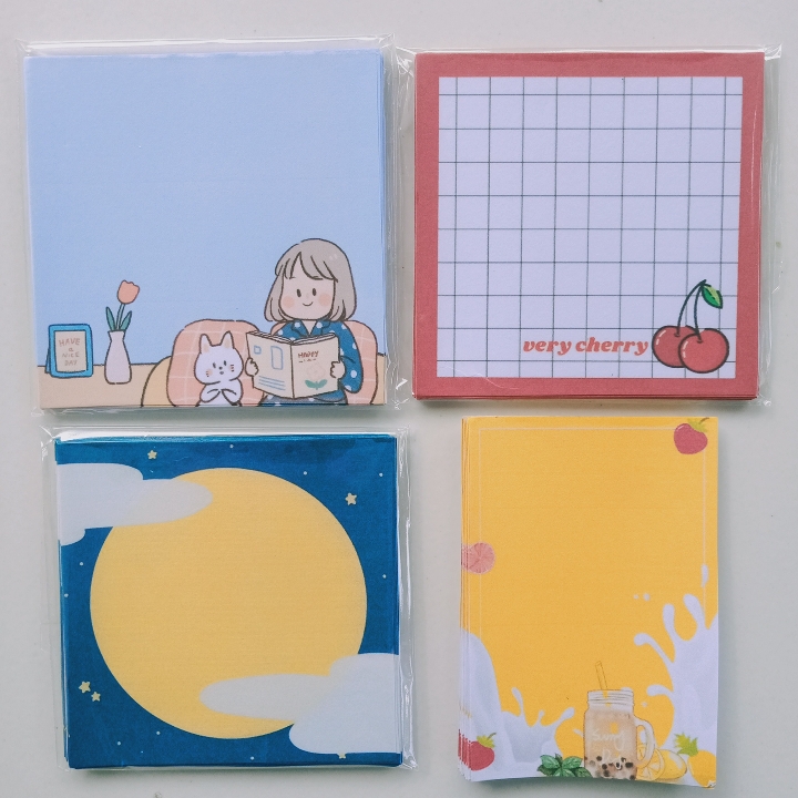 MEMOPAD MILK YELLOW KAWAII STATIONERY UNTUK MENULIS  2