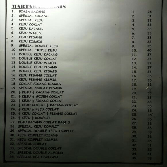 MENU MARTABAK ASSEN