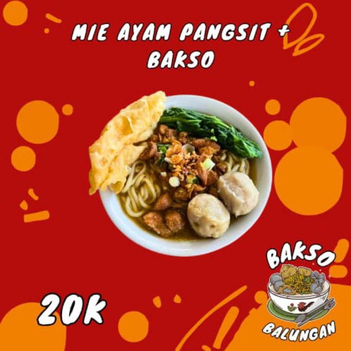 MIE AYAM PANGSIT SAMA BAKSO 
