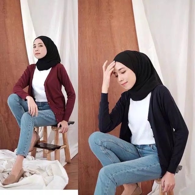 MILKY CARDI  CARDI BASIC  CARDIGAN RAJUT
