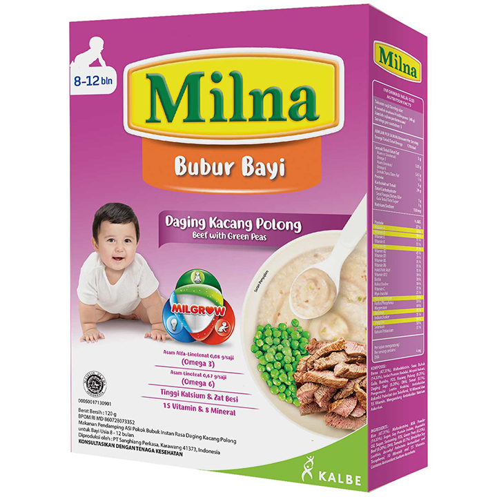 MILNA 8-12 BLN DAGING KACANG POLONG 120GR