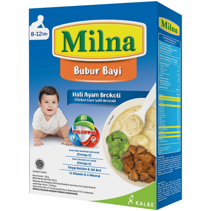 MILNA BUBUR BAYI 8-12 BLN HATI AYAM BROKOLI 120GR