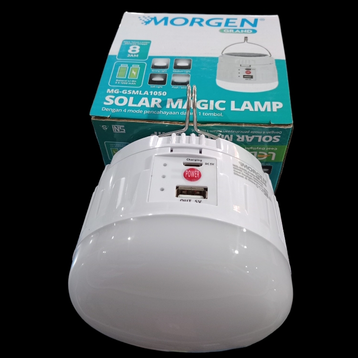MORGEN Lampu LED Emergency Solar Magic Lamp 50W GSMLA1050 Sinar Putih  2