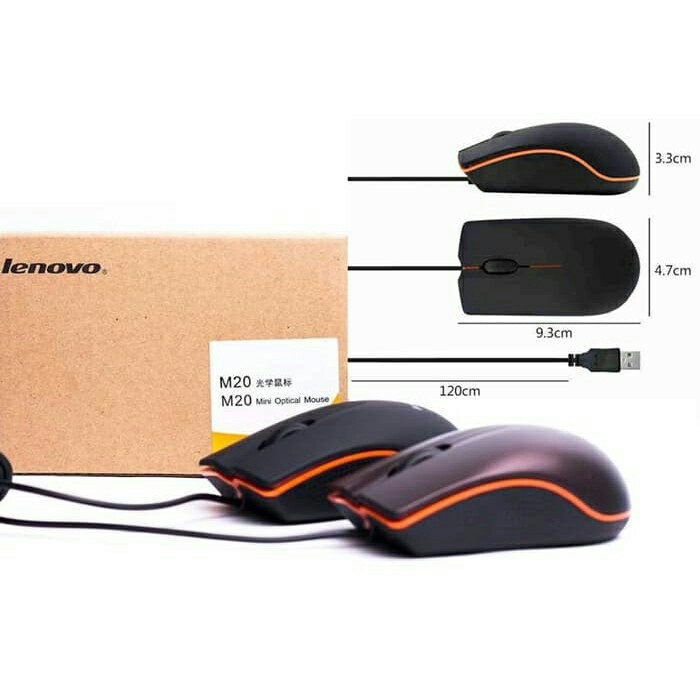 MOUSE LENOVO M20 OPTICAL USB - KIT 4