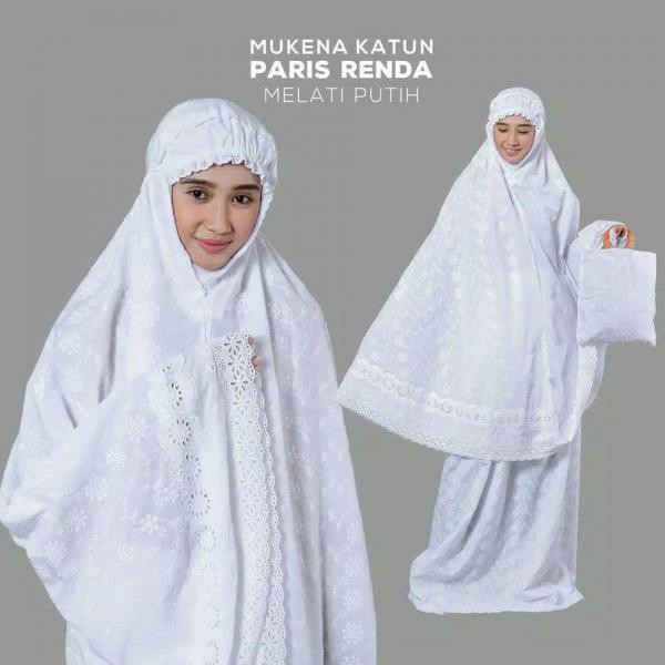 MUKENA DEWASA KATUN PARIS RENDA MELATI