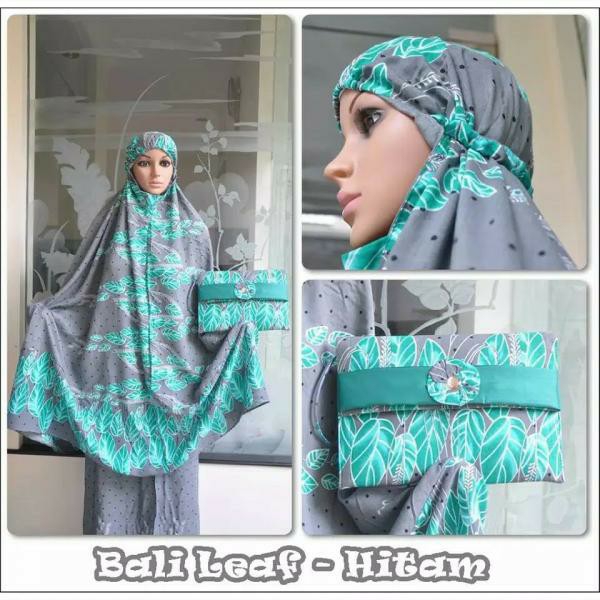 MUKENA DEWASA RAYON BALI LEAF TAS PESTA