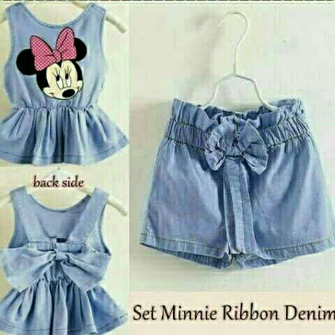 Ma St Minnie Black Denim Kid