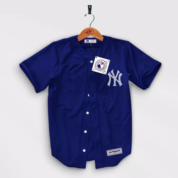 Majestic - Baju Baseball NY Navy Polos