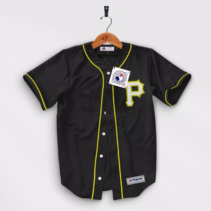 Majestic - Baju Baseball Pirates Hitam