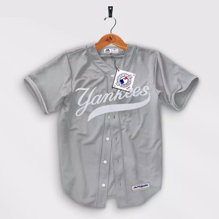 Majestic - Baju Baseball Yankees Abu