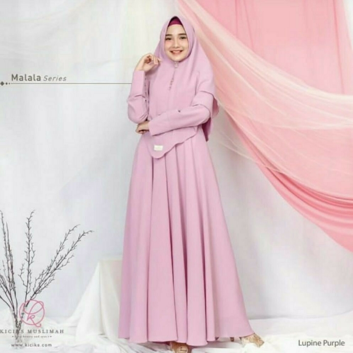 Malala Gamis Syari Set Kerudung Double Layer