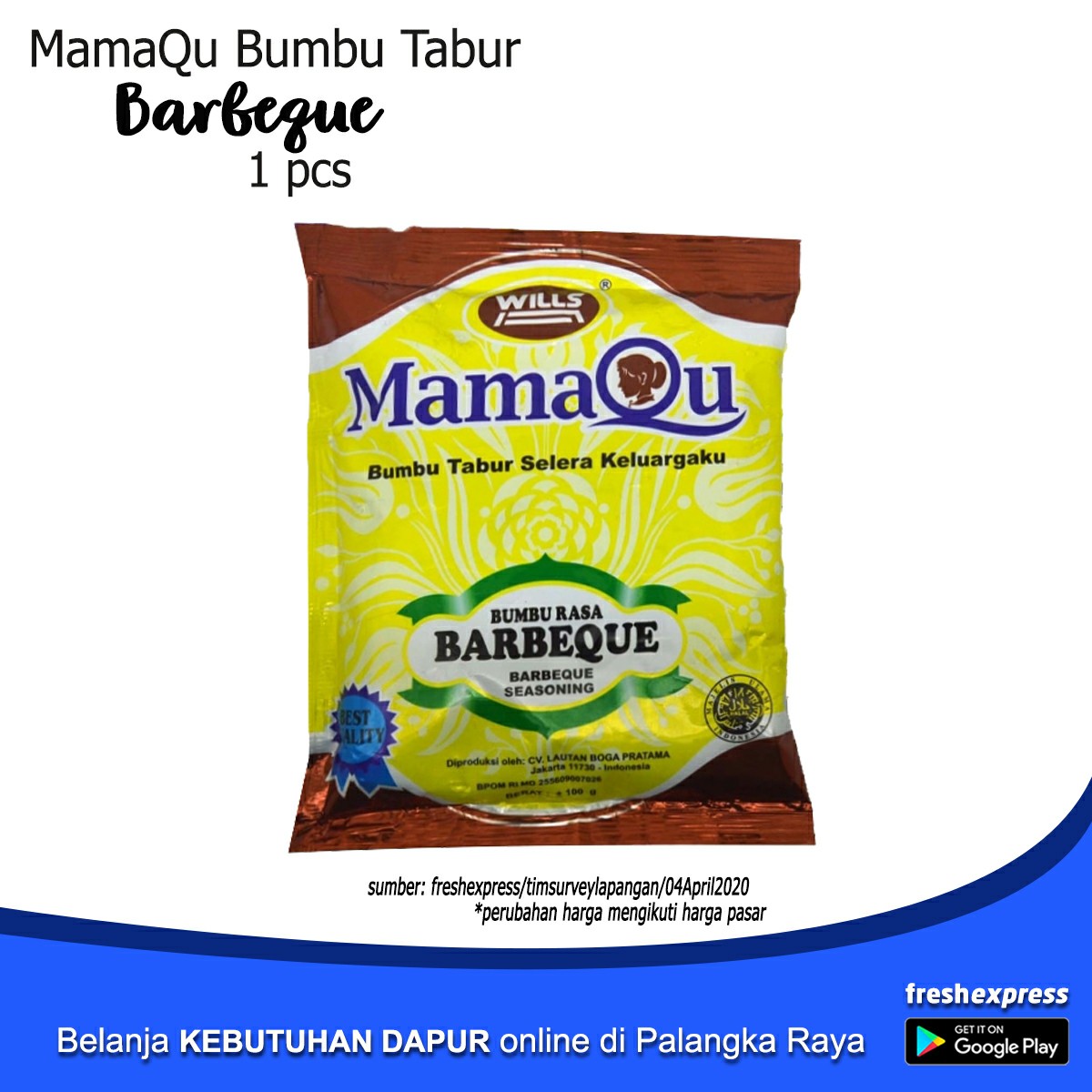 MamaQu Bumbu Tabur Barbeque 1 Pcs