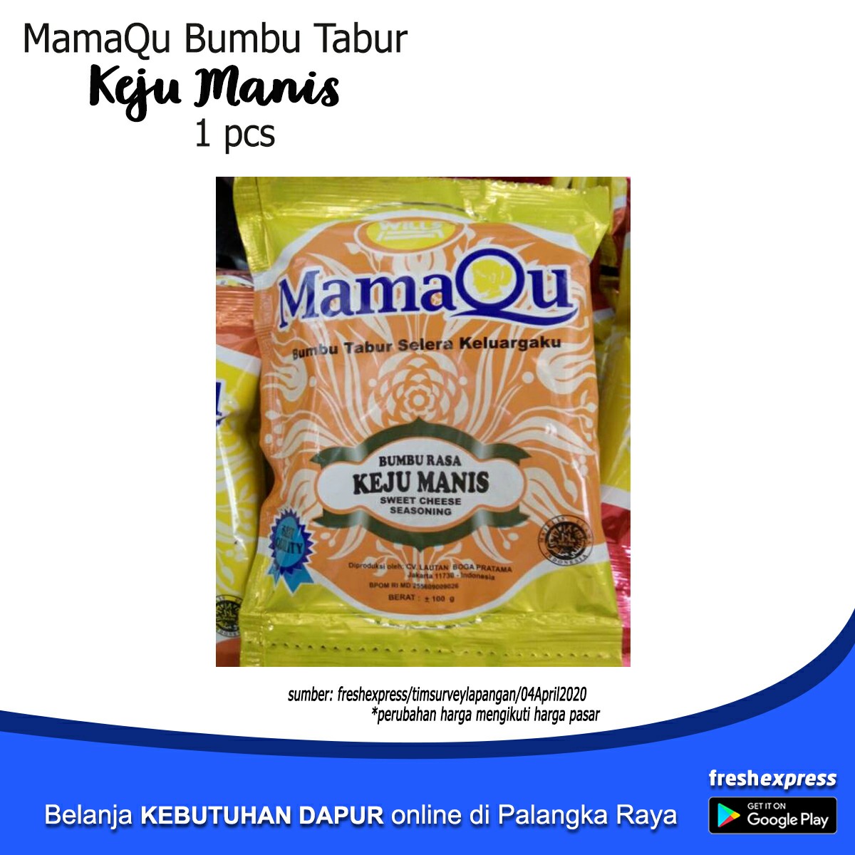 MamaQu Bumbu Tabur Keju Manis 1 Pcs