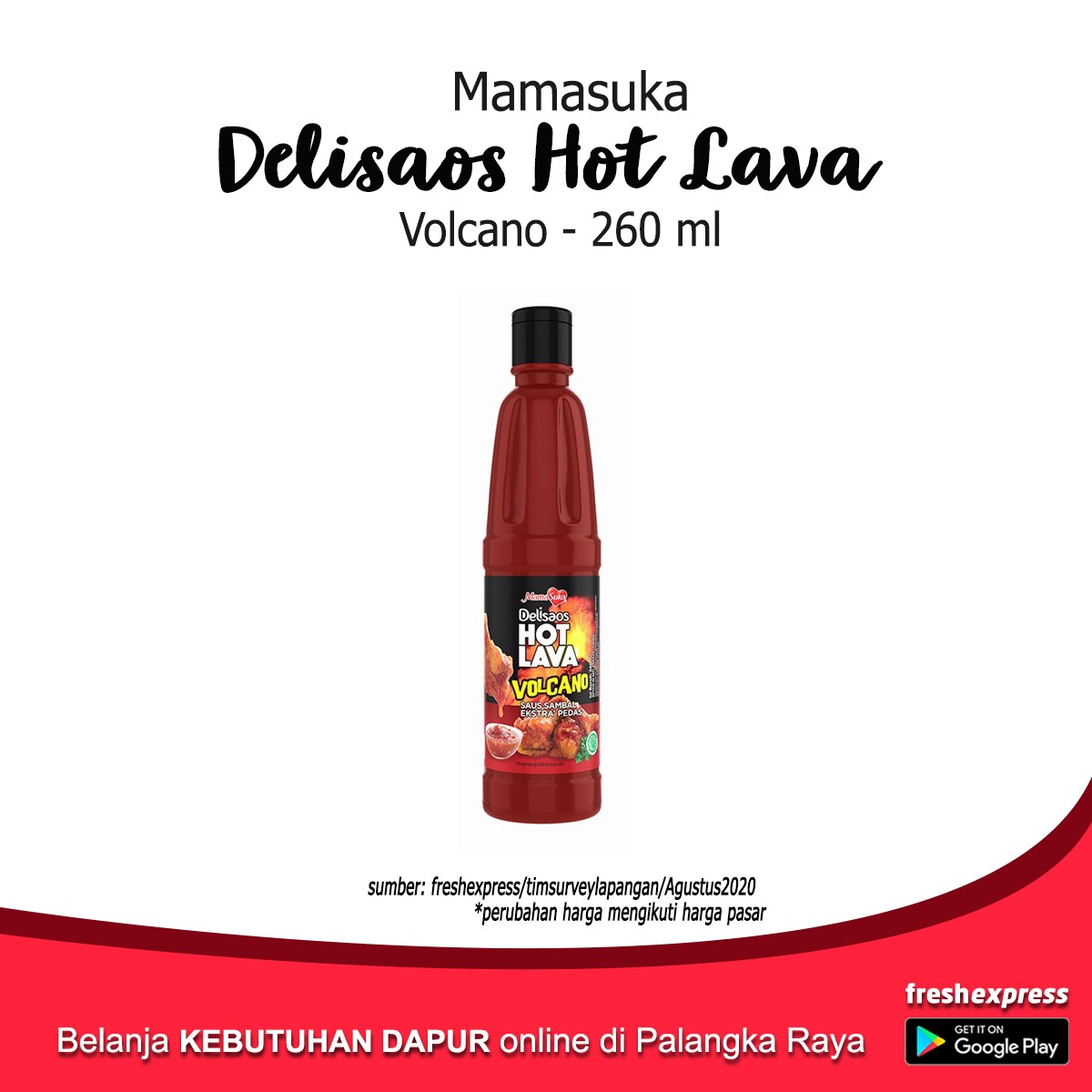 Mamasuka Delisaos Hot Lava Volcano 260 Ml