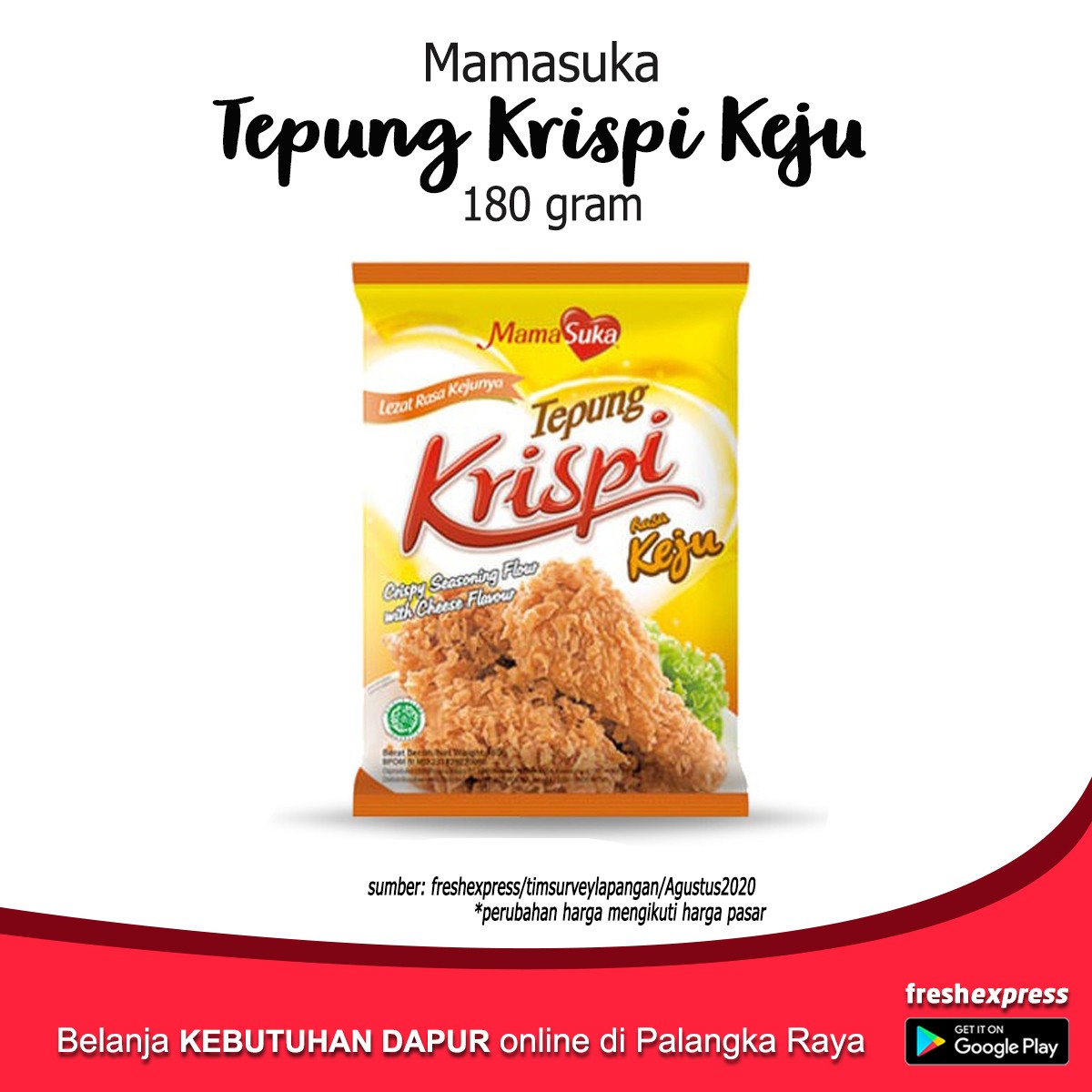 Mamasuka Tepung Krispi Keju 180 Gram