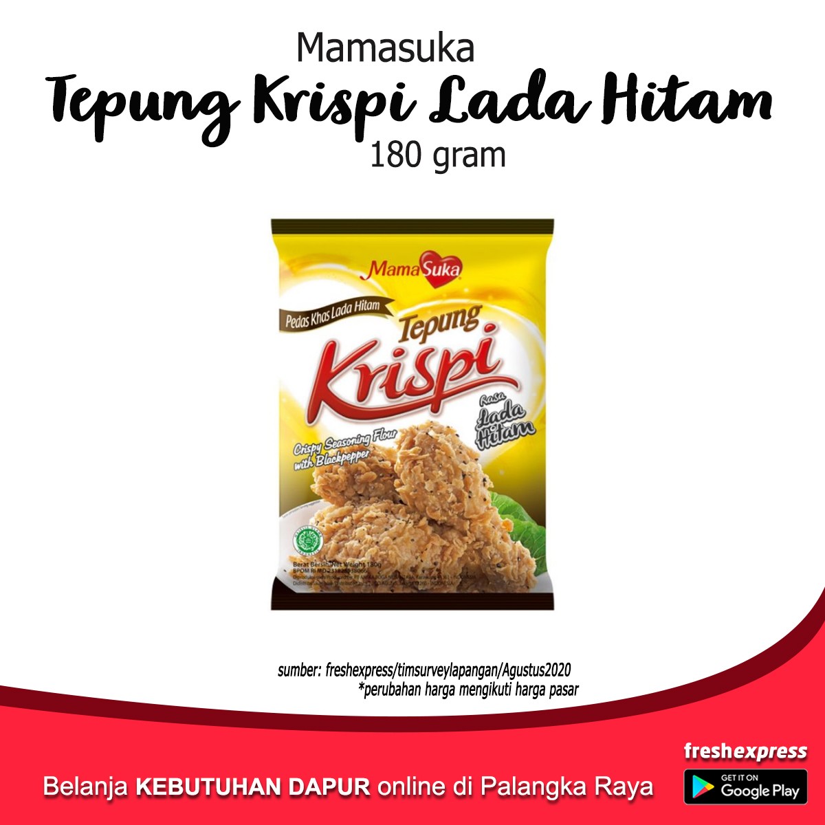 Mamasuka Tepung Krispi Lada Hitam 180 Gram