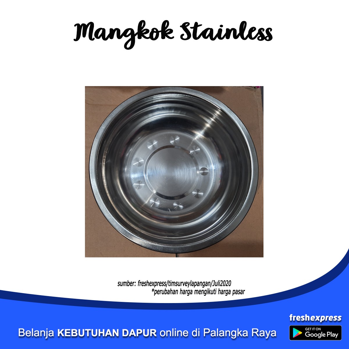 Mangkok Stainless 18cm
