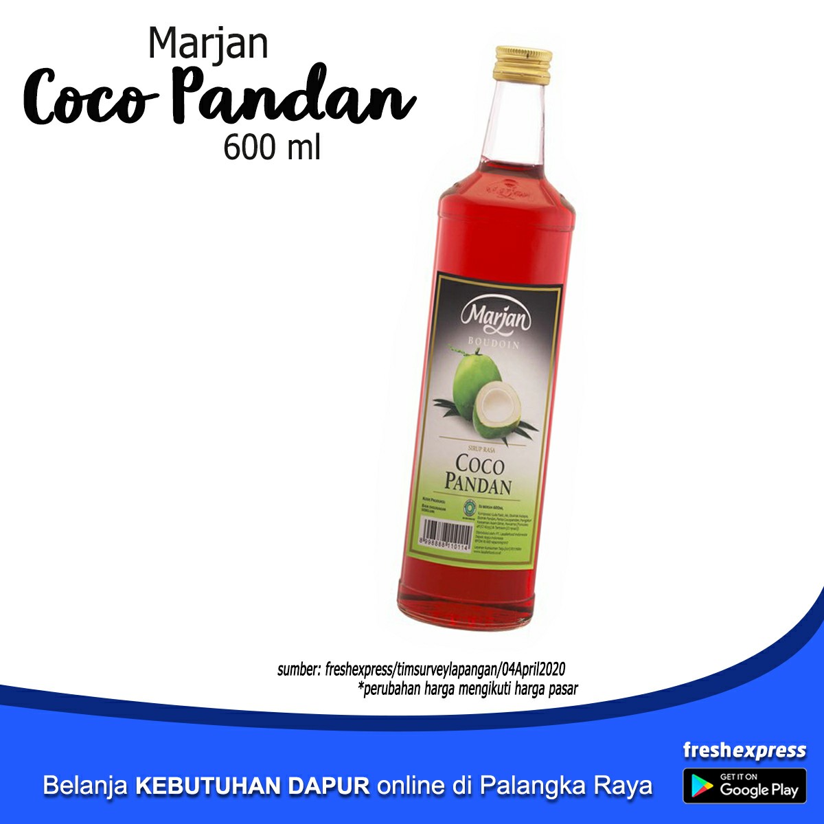 Marjan Coco Pandan 600 Ml