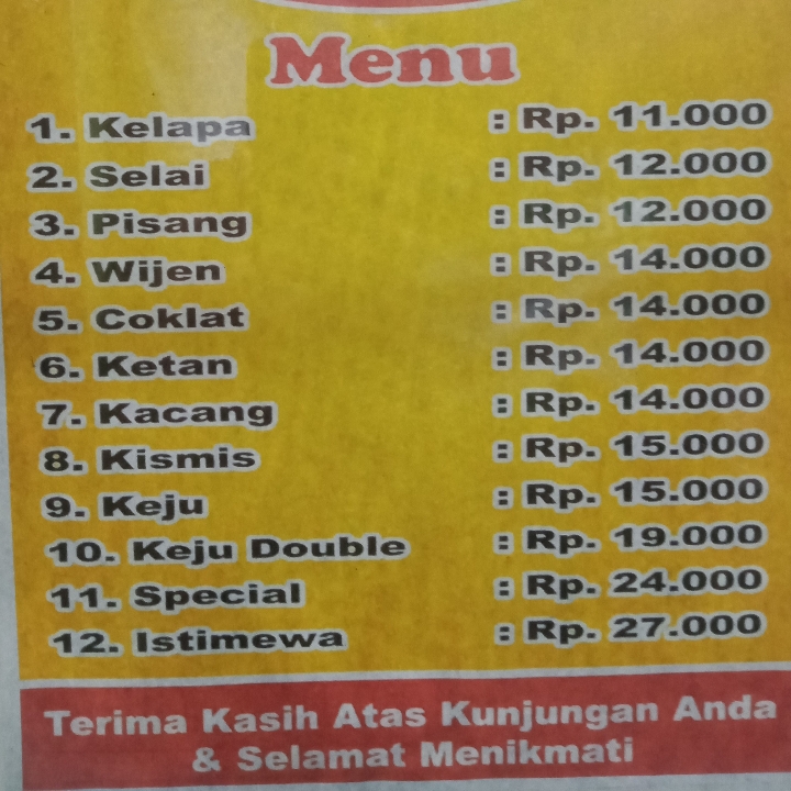 Martabak Manis Istimewa