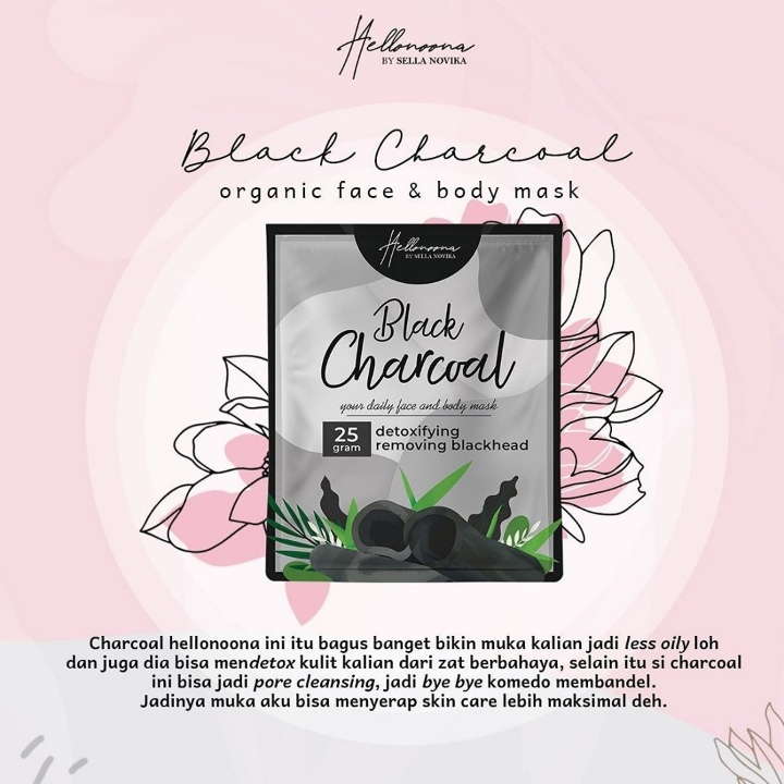 Masker Organik Varian Black Charcoal