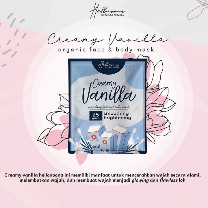Masker Organik Varian Creamy Vanilla