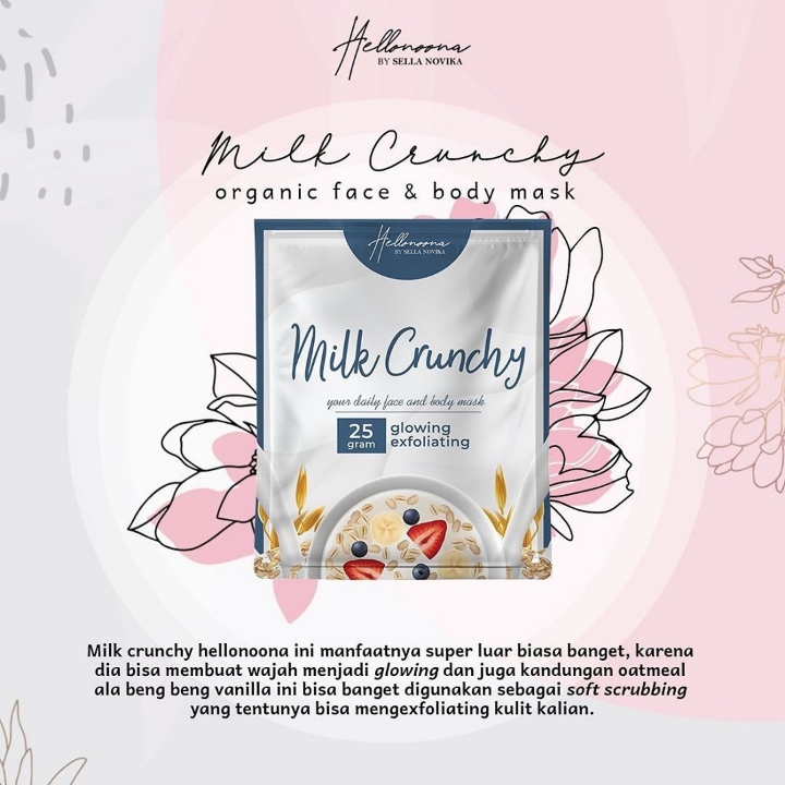 Masker Organik Varian Milk Crunchy