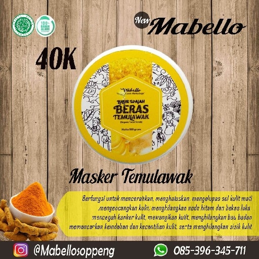Masker Temulawak Mabello