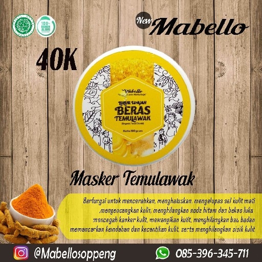 Masker Temulawak Mabello