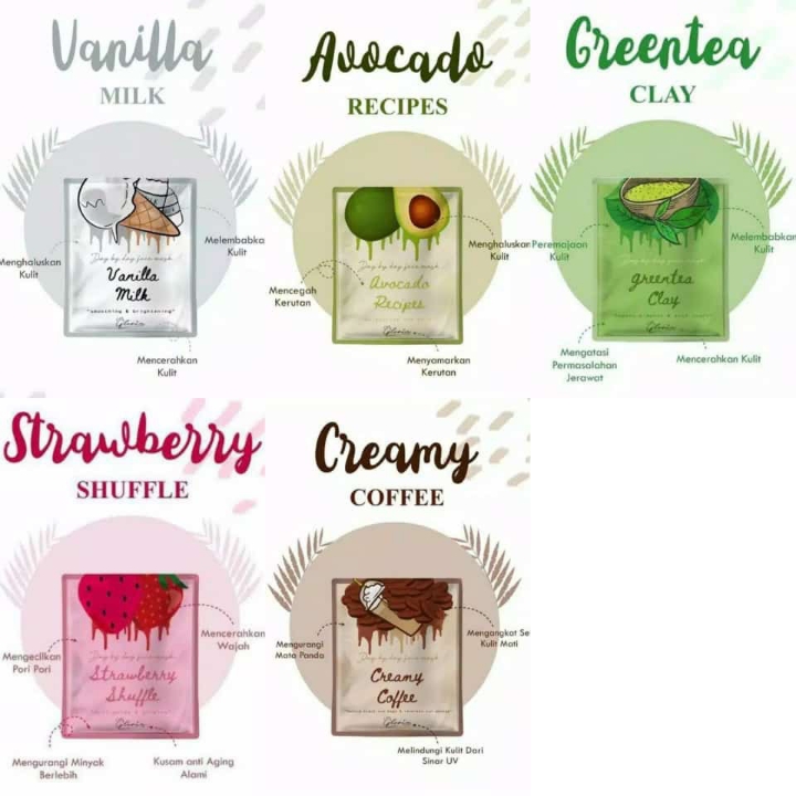 Masker wajah Organik Lea Gloria 20gr