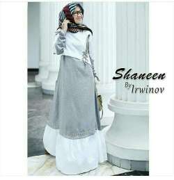 Maxi Dress Lengan Panjang Brukat MSR283 / Gamis Syari / Gaun Pesta Mus