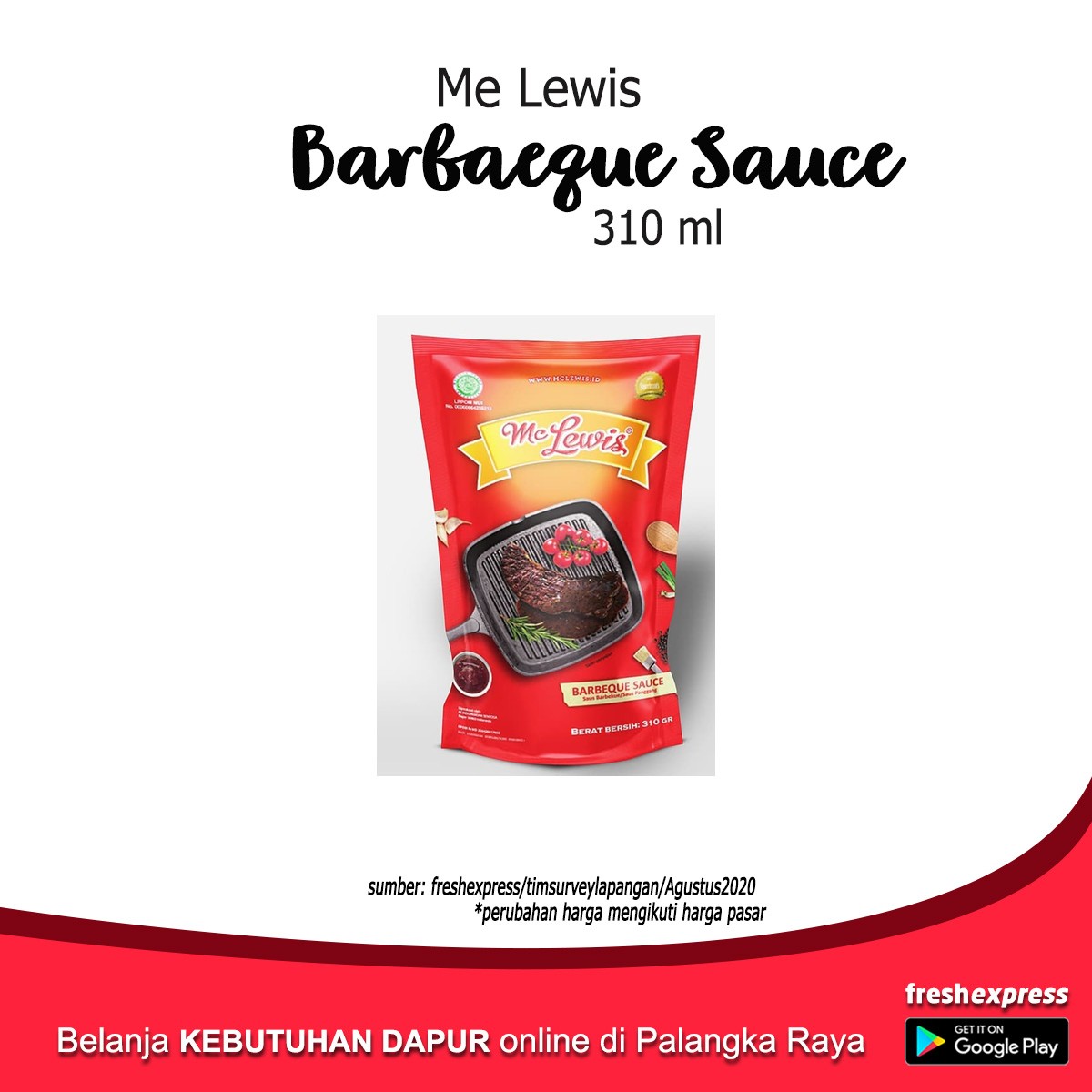 Me Lewis Barbeque Sauce 310 Ml