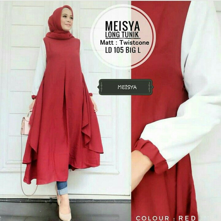 Meisya Long Tunik Maroon