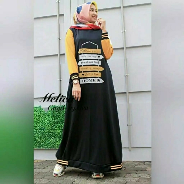 Melica Dress  Dress Combed  Gamis Harian