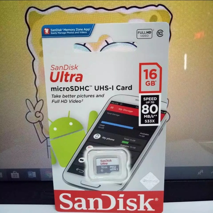 Memory Sandisk 16gb Original Garansi 5 Tahun