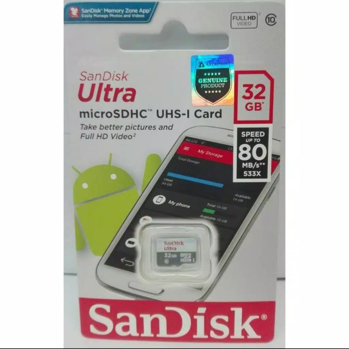 Memory Sd Card Sandisk 32gb garansi 5 tahun
