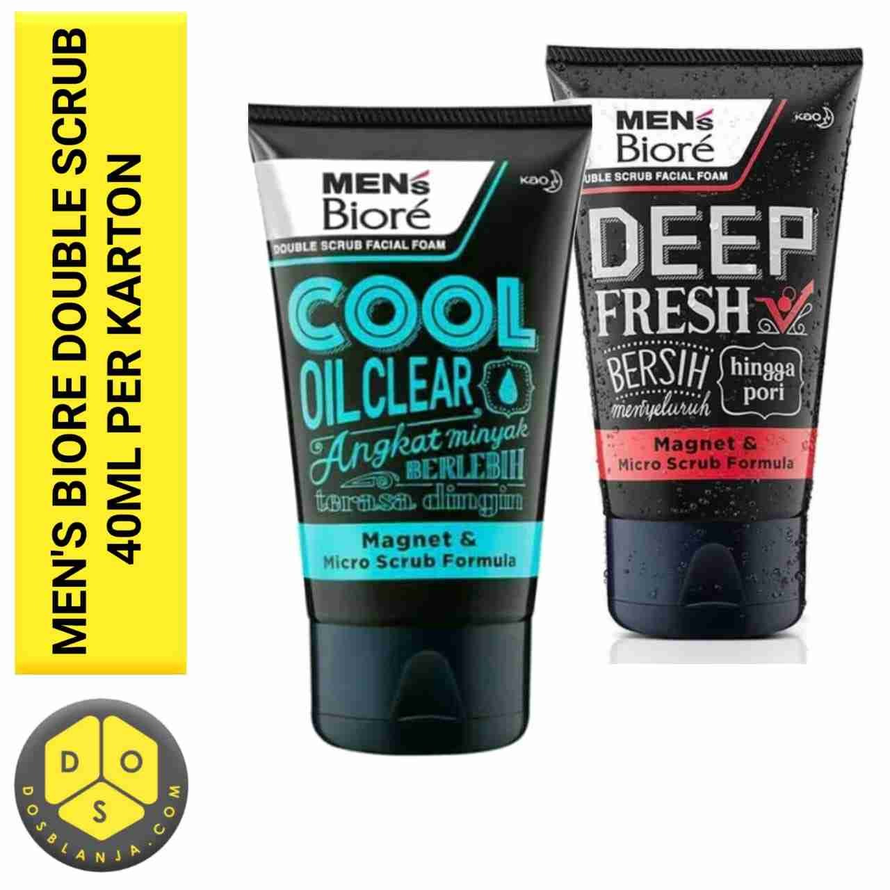 Mens Biore Double Scrub 40 Ml
