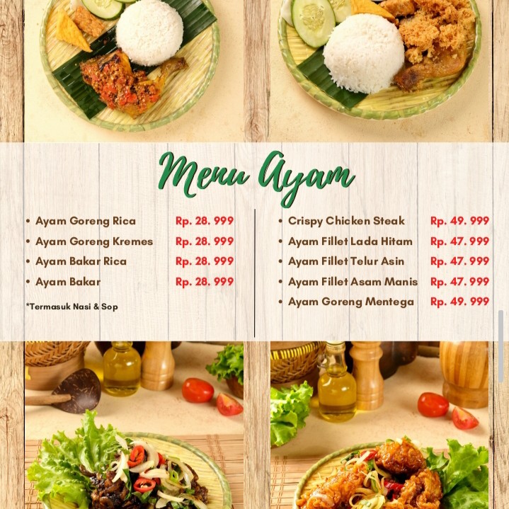 Menu Ayam Saung Al Ihlas