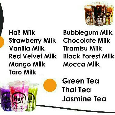 Menu Hai Milky Drink