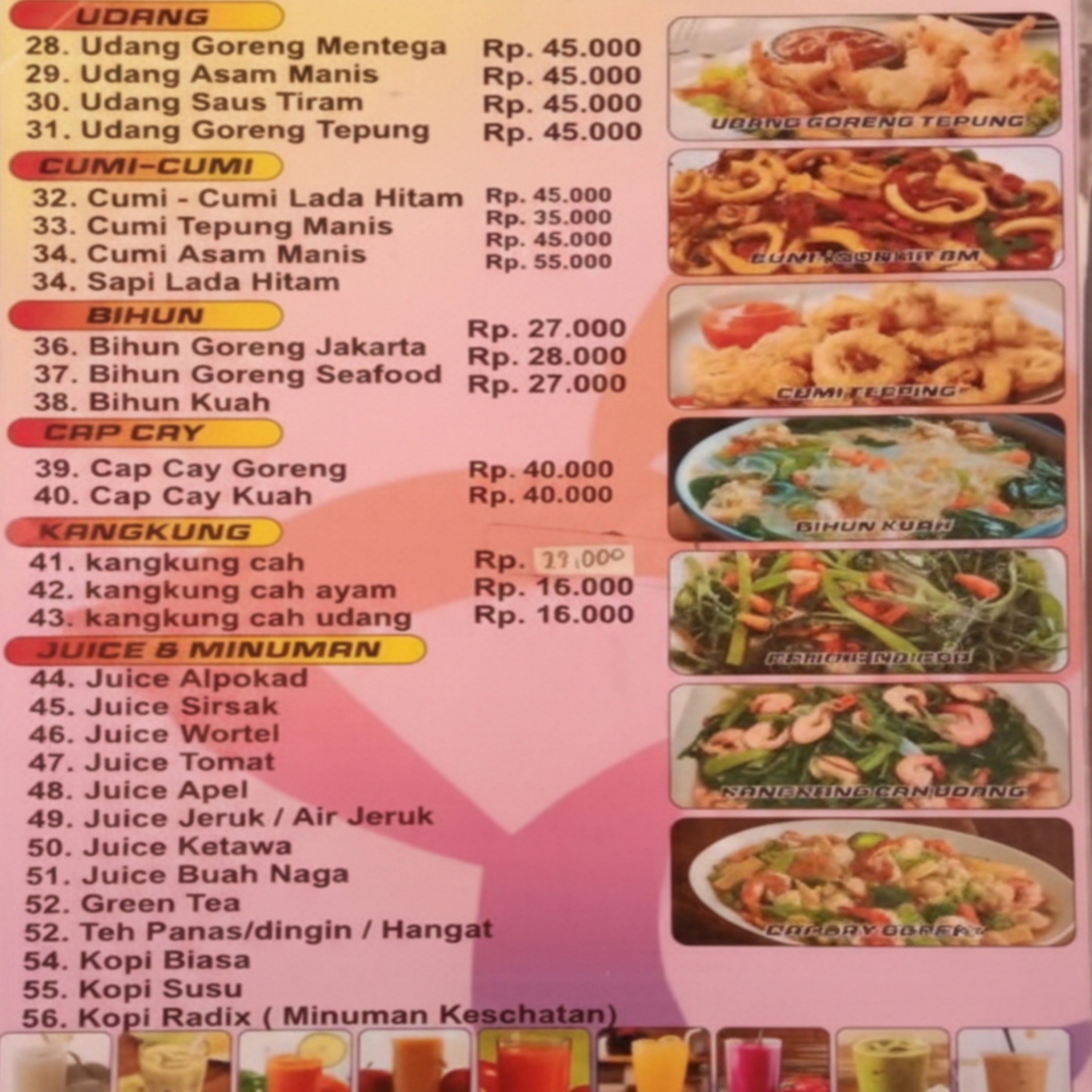 Menu mega Rasa 2