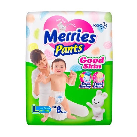 Popok Merries Pants L isi 8pcs