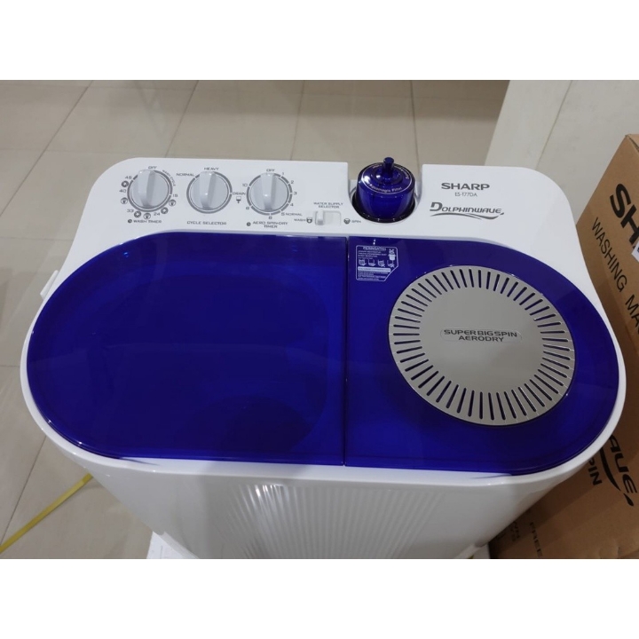 Mesin Cuci Sharp 2 Tabung 7kg ES-T77DA-BK 2