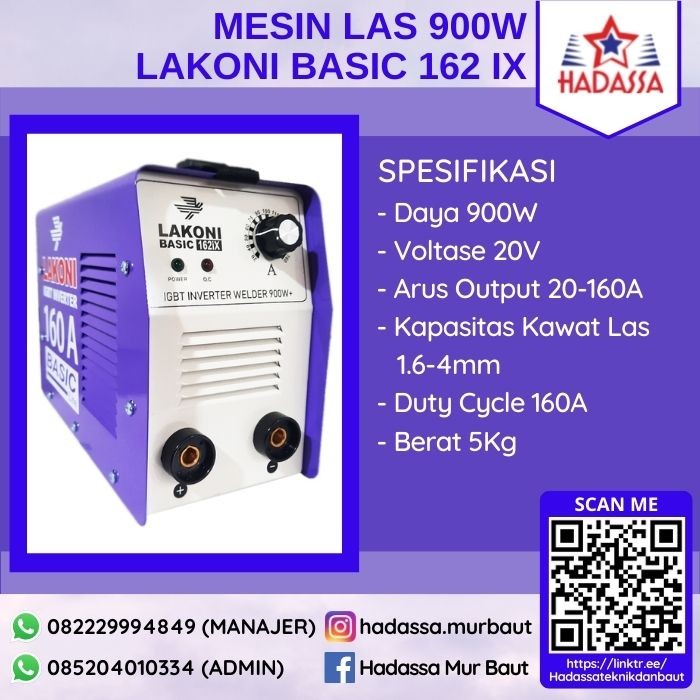 Mesin Las 900W Lakoni Basic 162 iX