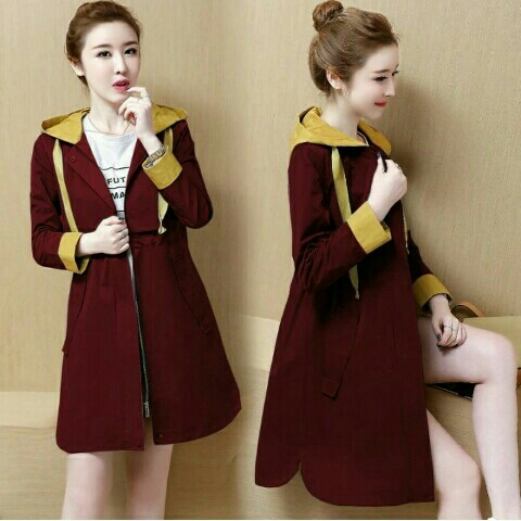 Midi Dress Wanita Dress Hoodie Coat Mr Tapi