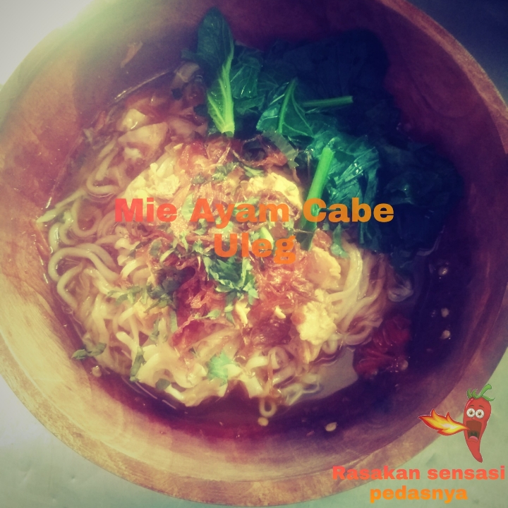 Mie Ayam Cabe Uleg - Mie Ayam Biasa 