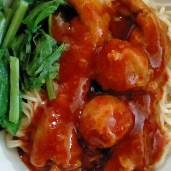 Mie Ceker Baso Saos Padang
