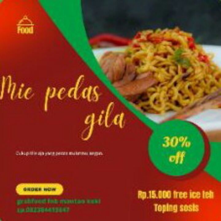 Mie Pedas Gila Toping Sosis Free Ice Tea