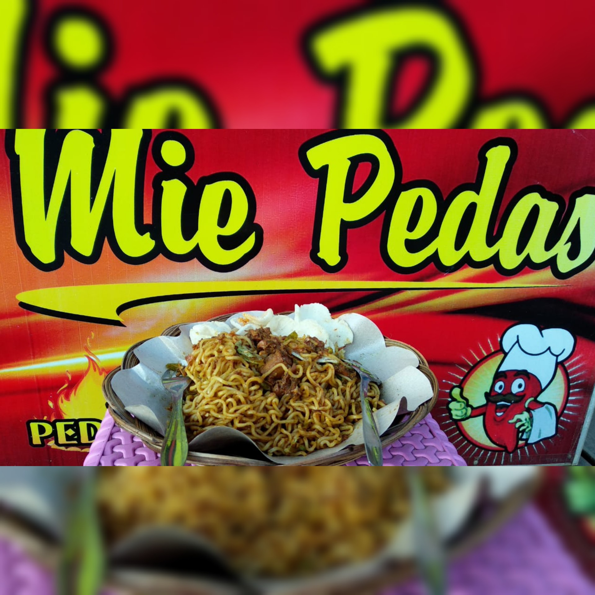 Mie Pedas Mas Hen